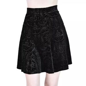Elegant Black Velvet Skirt